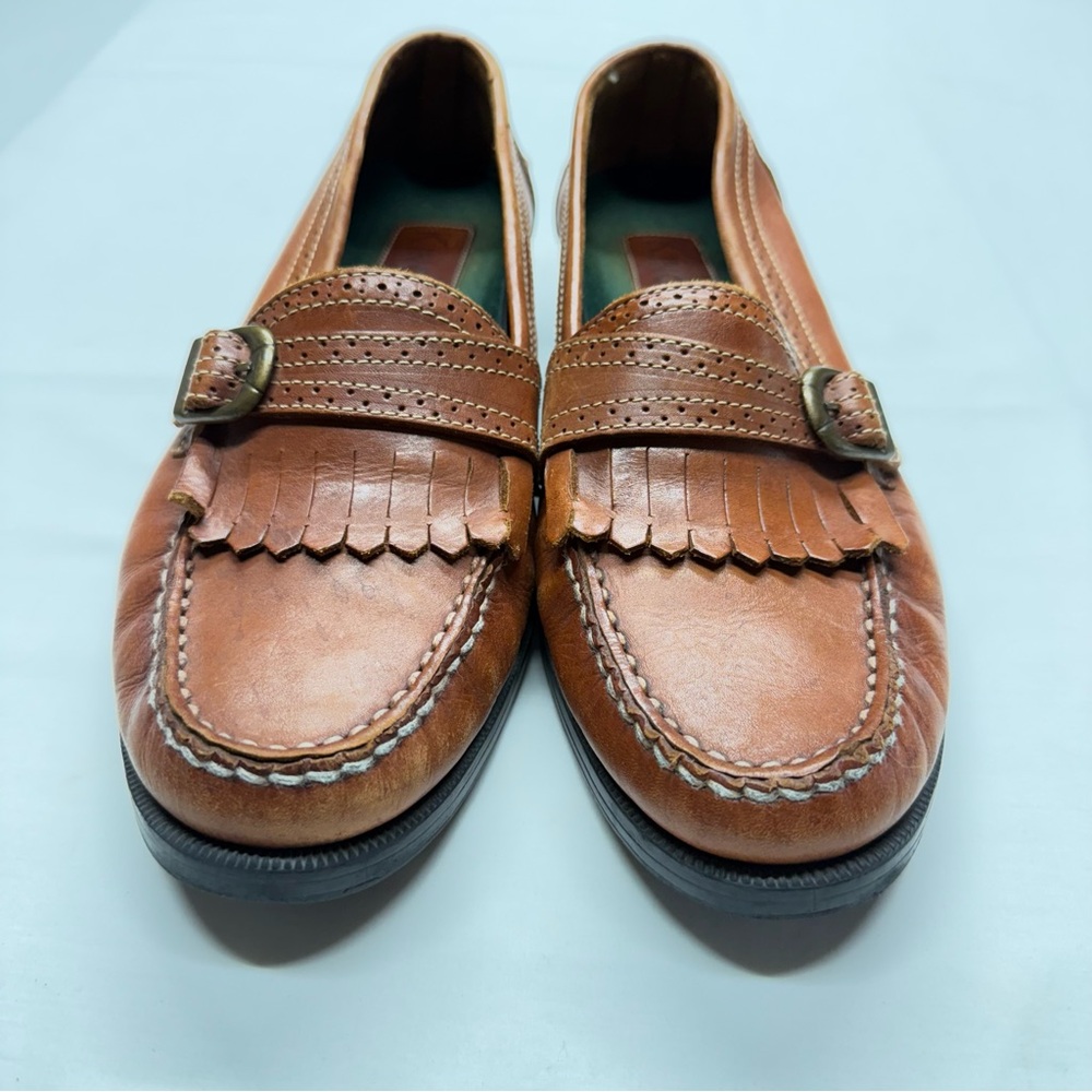 Kings Bay Classic Brown Leather Loafers Slip On Shoes Size 11M